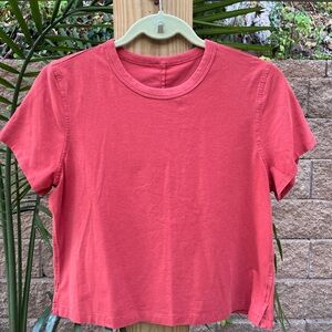 lululemon athletica Red Short Sleeve Tee